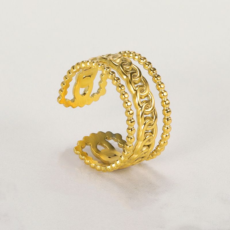 Anello cubano aperto regolabile a tripla spirale, stile trendy, per uomo e donna_voghion.com
