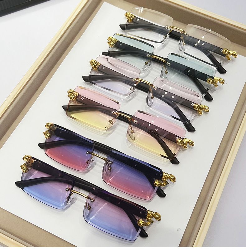 VOOTHOST Nuovi occhiali da sole colorati alla moda per uomo e donna, occhiali da sole rettangolari sfumati, occhiali da sole da esterno UV400, occhiali da sole F0290_voghion.com