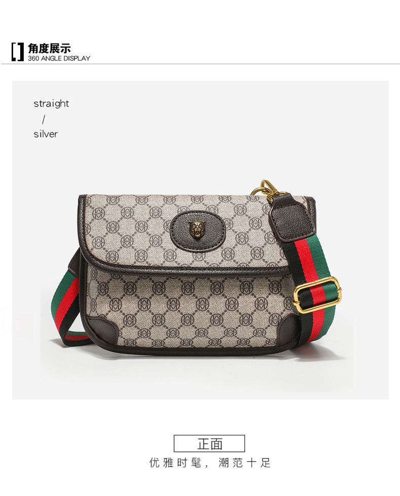 Väska 2023 New Fashion Unisex Mode Tiger Head One Shoulder Crossbody Väska Midjeväska Bröstväska Sommar Liten Väska Mångsidig_voghion.com