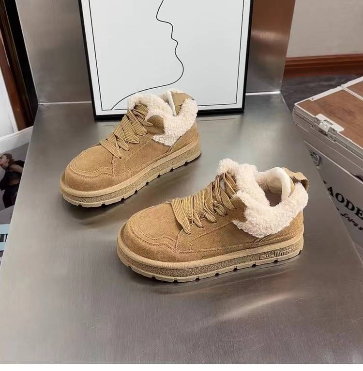 Nuove suole spesse invernali con stivali da neve caldi antiscivolo e stivaletti corti scarpe di cotone per bambini_voghion.com