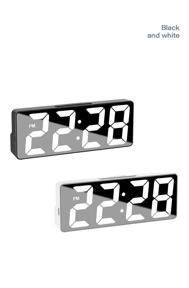 Desktop Clock Multifunctional Electronic Clock Living Room Alarm Clock Silent Needle Student Plug In Dual Purpose Small Alarm Clock_voghion.com