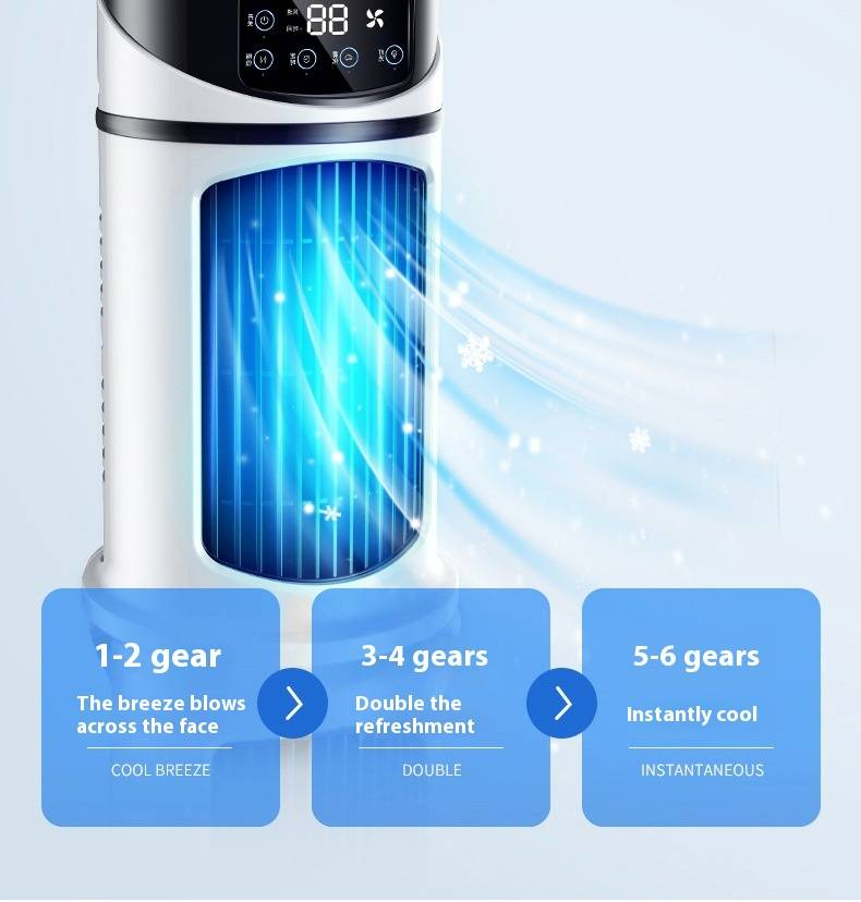 USB Desktop Air Cooler With Mist Function - 3-in-1 Cooling Fan, Humidifier & Air Conditioner For Home/Office_voghion.com