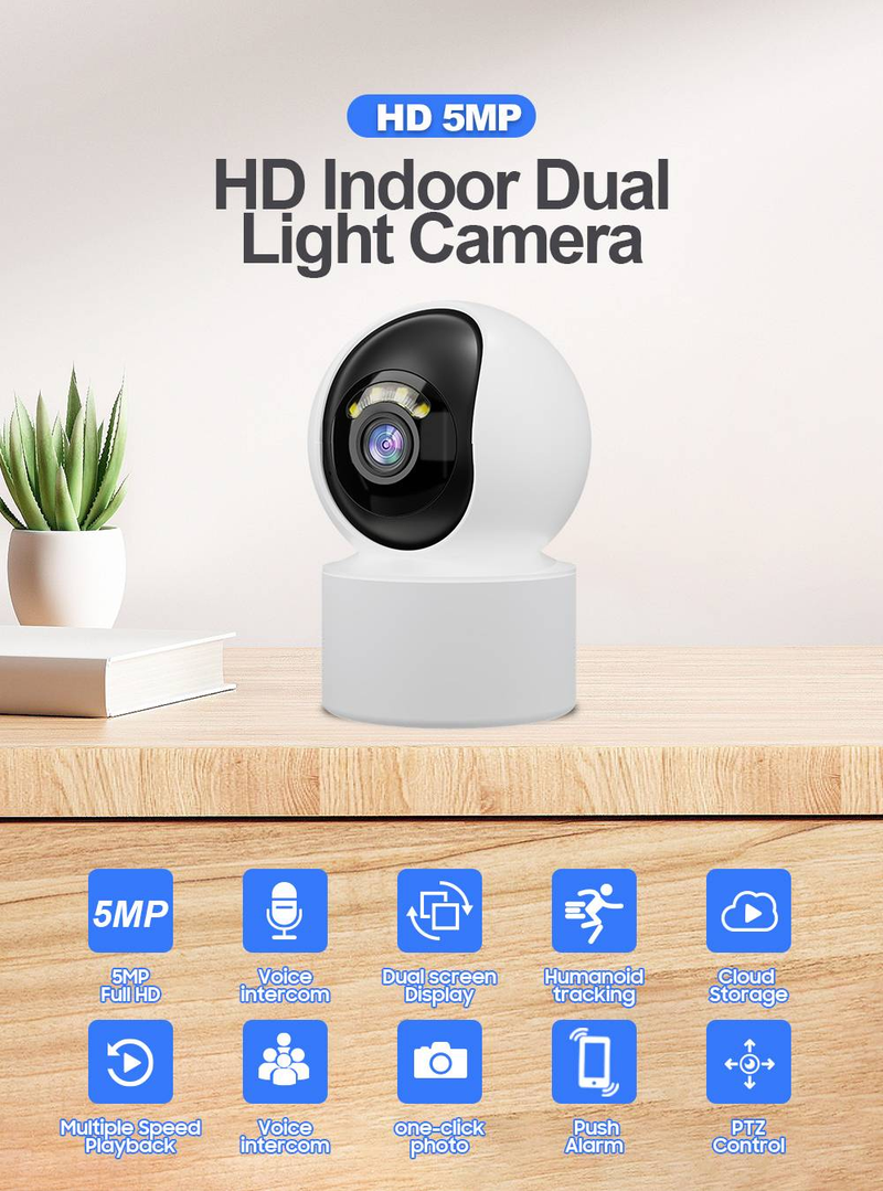 Indoor Baby Monitor Camera, Wireless, Home-use, HD Night Vision, WiFi Camera, Cross-border Monitor_voghion.com