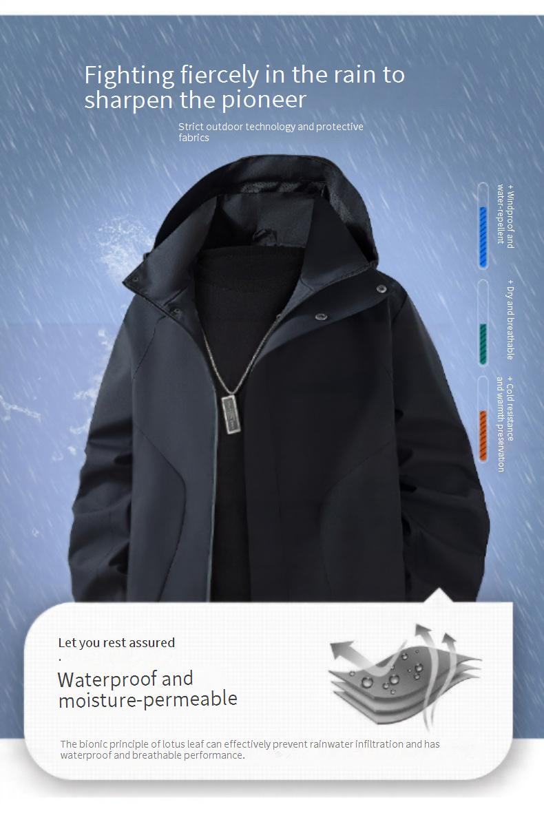 Men's Retro Cargo Jacket – Lightweight Windbreaker With Contrast Panels, Hooded Streetwear Coat (Black/Khaki-Gray/Burgundy-Black, M-5XL)_voghion.com