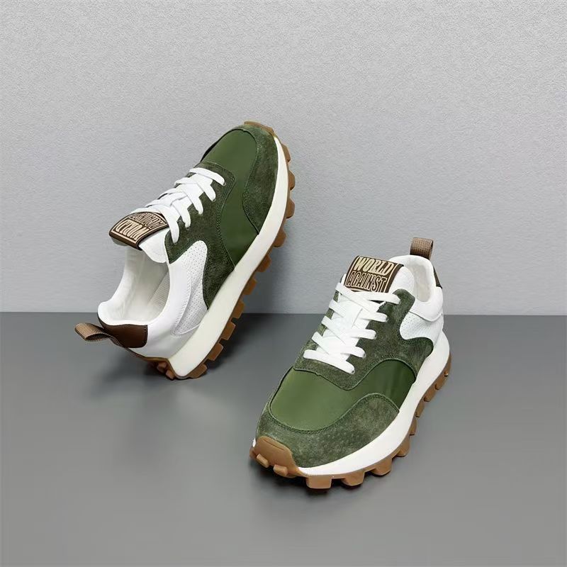 2026 Fashion Sneakers Jogging Shoes Hiking Shoes Youth Men Artificial Leather Splicing Low Top Lace-Up Non-Slip Wear-Resistant Running Shoes_voghion.com