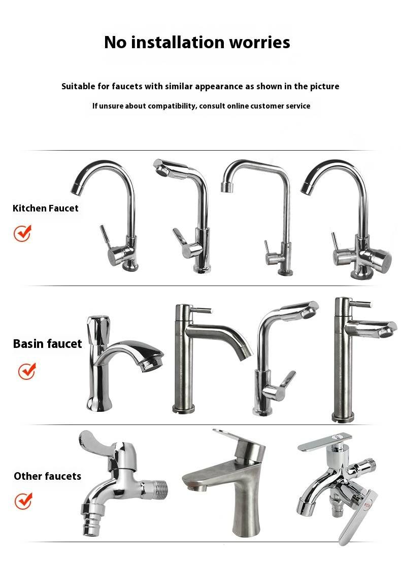 Aireador de grifo de alta presión de 3 modos: cabezal rociador ahorrador de agua de acero inoxidable plateado con control de flujo y antisalpicaduras._voghion.com
