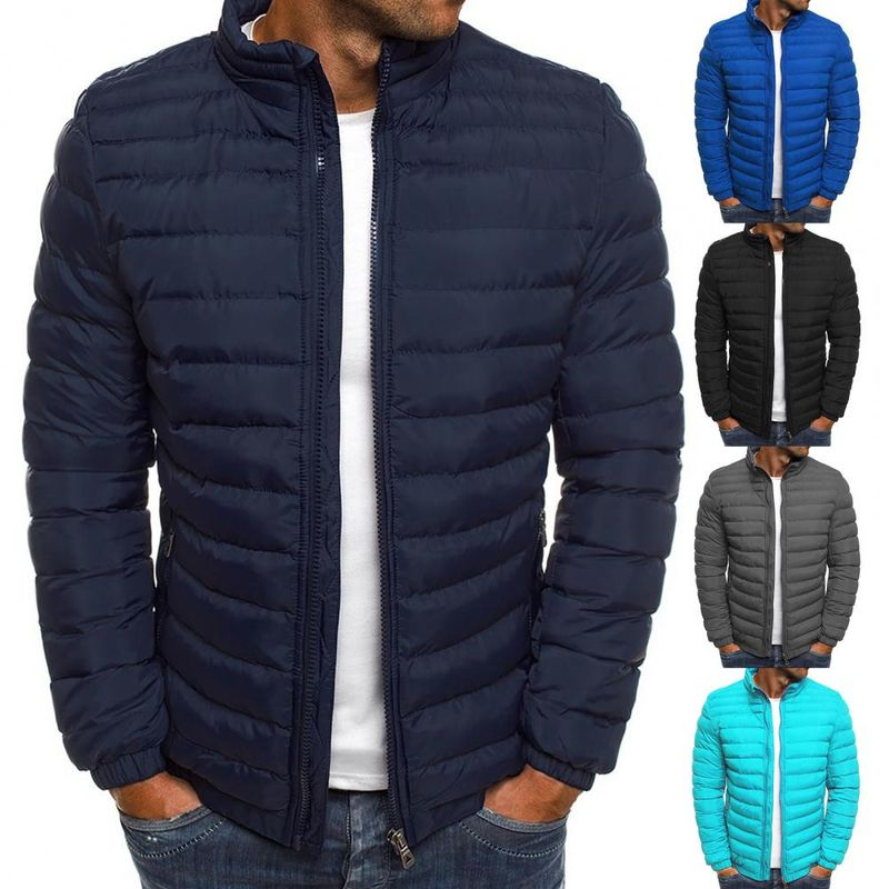 Veste d'extérieur à col montant pour hommes, manteau Parka chaud, mode de rue, marque décontractée, hiver_voghion.com