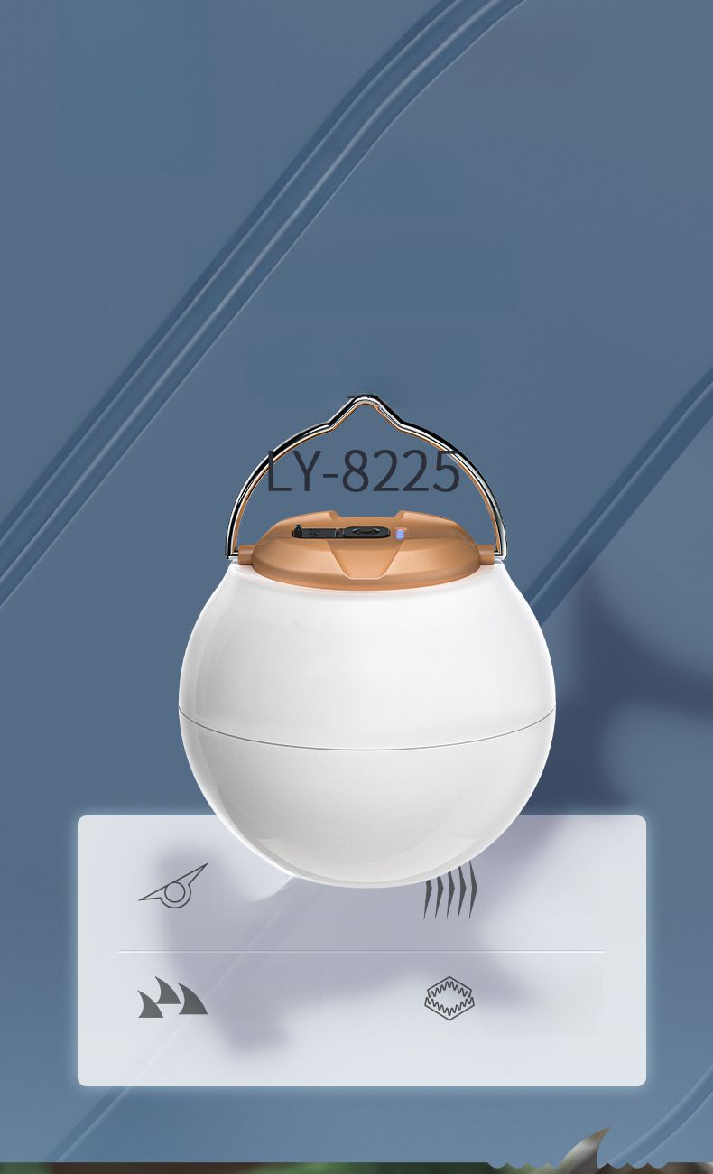 Smiling Shark Outdoor-Atmosphäre – Wiederaufladbare Zeltlaterne mit langer Akkulaufzeit für Notfälle beim Camping und Stromausfälle_voghion.com