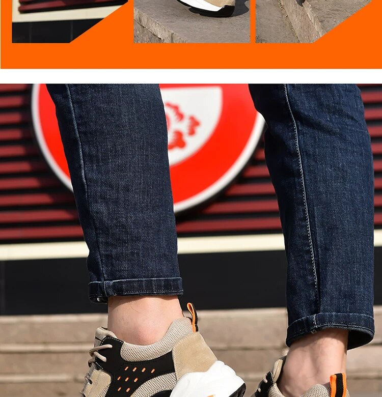 Zapatillas de deporte a prueba de pinchazos para hombre, botas de seguridad indestructibles con punta de acero, zapatos masculinos_voghion.com