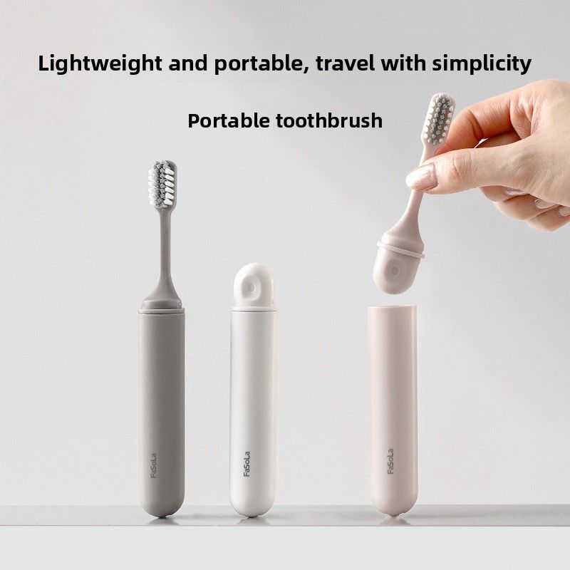 FaSoLa Folding Multi-Functional Gum Care Dustproof Small Head High-End Travel Portable Toothbrush_voghion.com