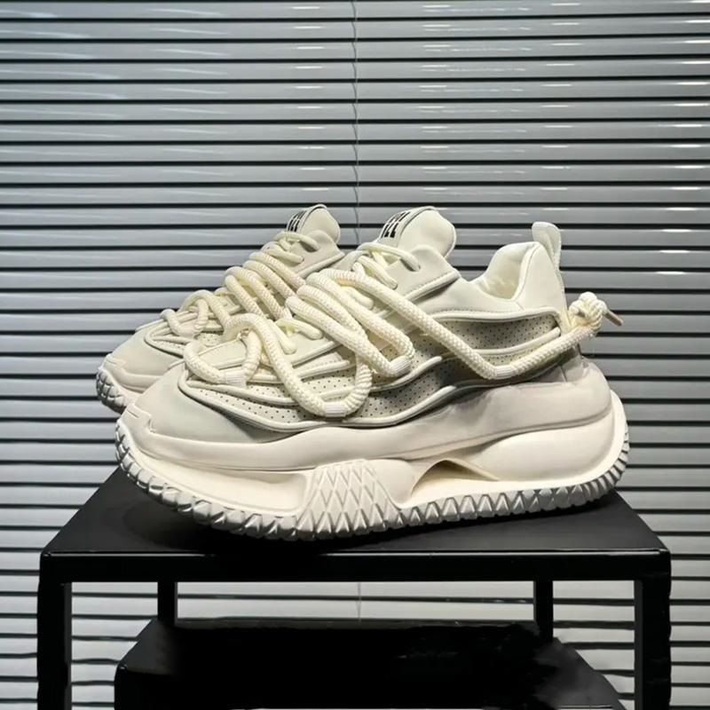 Unbeatable Quality Men's 2024 Internet Celebrity Same Solid Color Casual Versatile Trend Dirt Resistant White Pure Black Dad Shoes Men_voghion.com