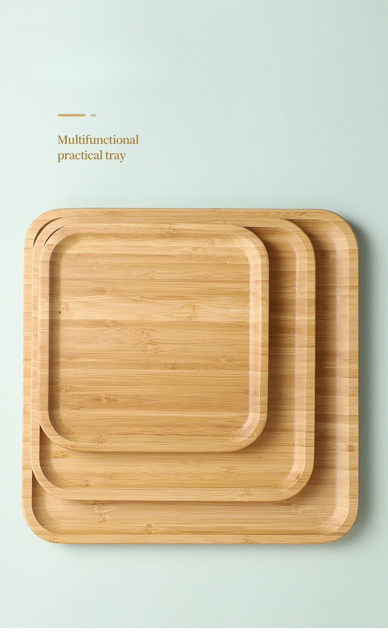 All Rectangular BBQ Tea Cup Tray Marinade Snack Dumpling Steak Plate Thick 2.0 Nan Bamboo_voghion.com