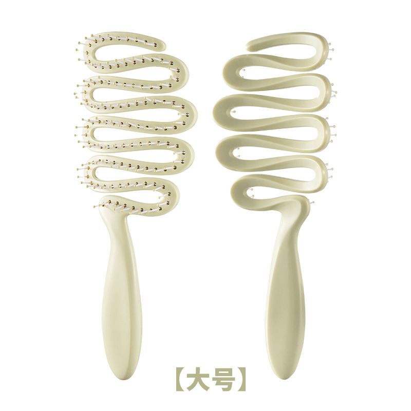 Pine Cone Shape Smooth Hair For Women Appearance Head Massage Fluffy High Crown Hollow Rib Comb_voghion.com