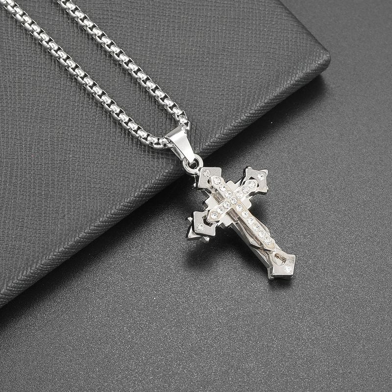 Αξεσουάρ Κολιέ Hip Hop, Ανδρικό Street Cross, Προσωπικότητα, Αναπηδώντας, Μενταγιόν Di Alloy, Αλυσίδα Πουλόβερ_voghion.com