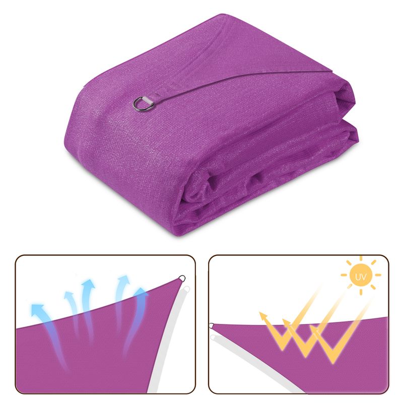 13'x10' Rectangle Sun Shade Sail/Red Purple_voghion.com