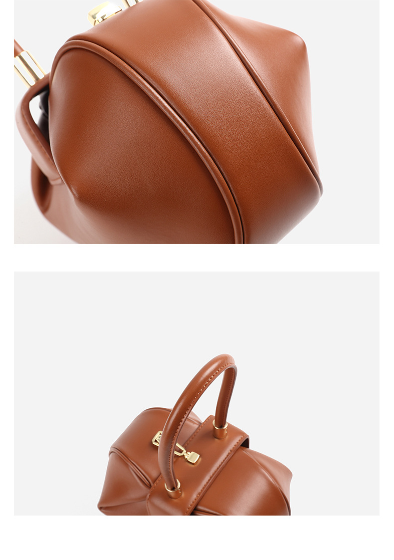 Borsa a mano, borsa da donna in vera pelle di alta qualità, design di nicchia, semplice, alla moda, retrò, ravioli wonton, wonton, borsa rotonda, borsa a tracolla_voghion.com