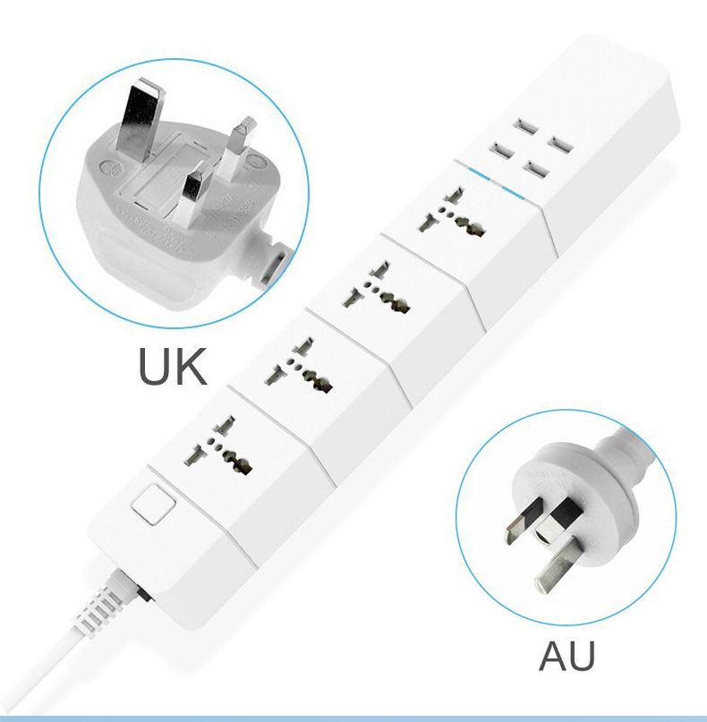 WiFi Universal Tuya Smart Power Strip Remote Timer Control Socket US EU UK Standard_voghion.com