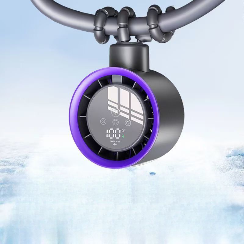 Outdoor Portable USB Rechargeable Handheld Silent Baby Children's Stroller Leafless Fan 1_voghion.com