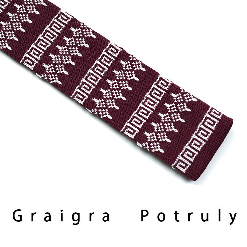 Men's Ties & Handkerchiefs style ethnic style coffee color yellow gray dark green width 6CM men's knitted tie_voghion.com