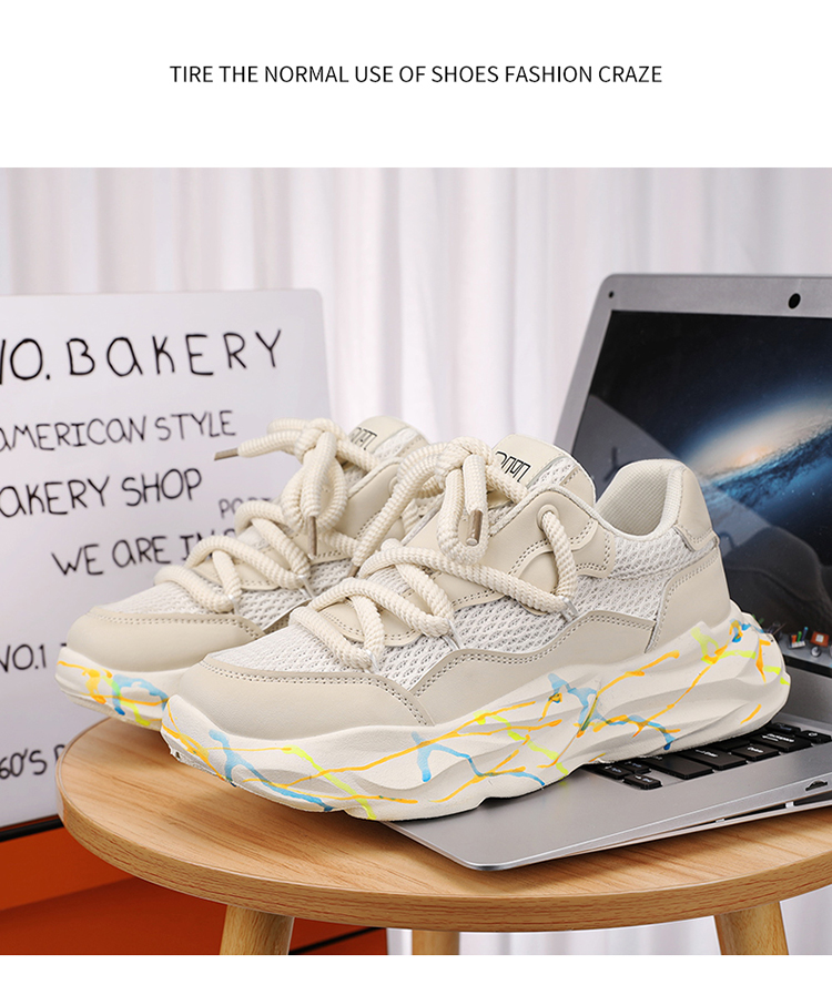 Scarpe da ginnastica luminose Scarpe casual alla moda Scarpe da papà Suola spessa Versione coreana Scarpe da uomo per studenti Quattro stagioni_voghion.com