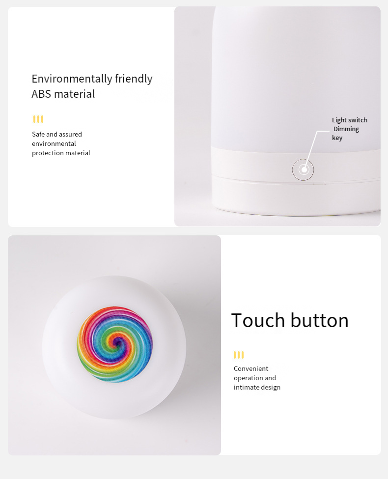 Luz nocturna nueva directa de fábrica, lámpara de noche con carga USB, luz de noche para dormitorio, luz de noche táctil con control remoto_voghion.com