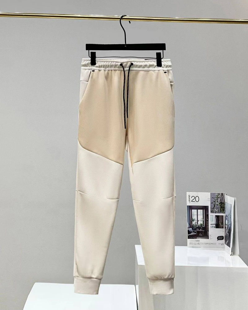 Men's Clothing New Men's Knitted Back Tapered Sweatpants Sports Leisure Training Pants 496 Back Zipper_voghion.com