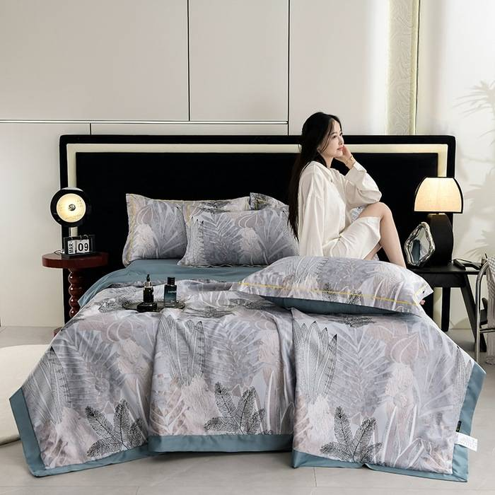 Set di piumoni estivi lavabili in Tencel - 4 pezzi, rinfrescanti e setosi, traspiranti e ipoallergenici_voghion.com