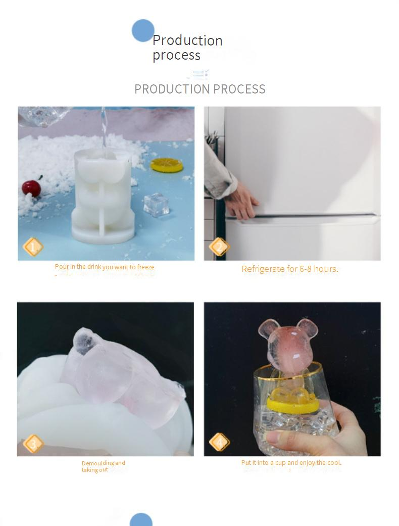 Bear & Rabbit Silicone Ice Cube Mold Set (DIY For Coffee, Milk Tea & Cocktails - Non-Toxic, BPA-Free, Reusable)_voghion.com