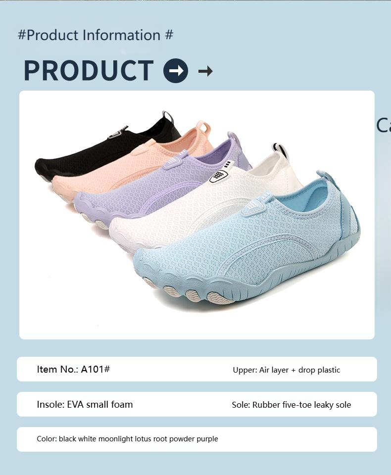 Scarpe da acqua leggere a piedi nudi per nuoto, spiaggia, yoga, pilates, danza e fitness - Calzini da acqua traspiranti ad asciugatura rapida con suola in gomma antiscivolo_voghion.com