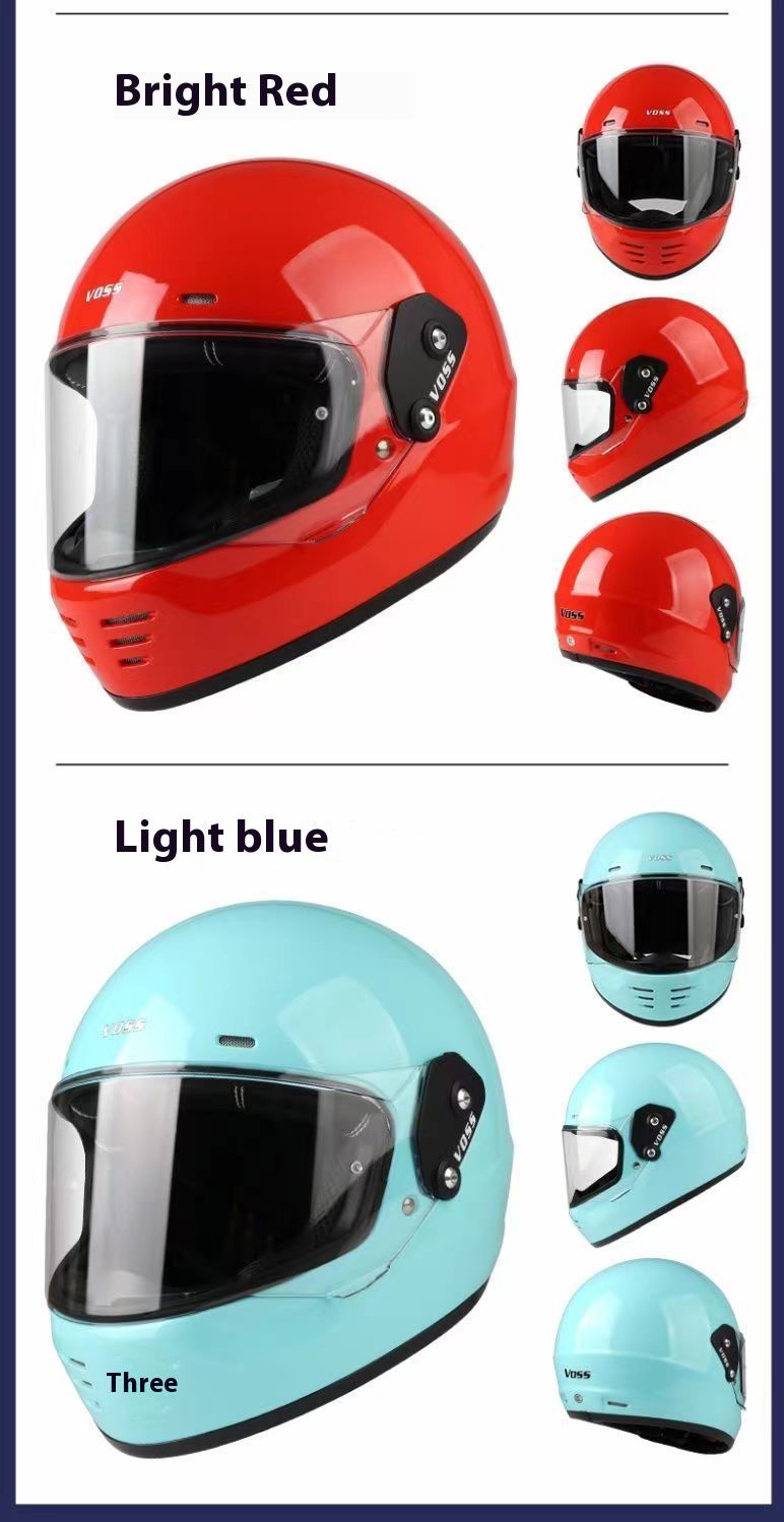 Retro-Integralhelm für Motorradfahrer – DOT- und 3C-zertifizierter Cruiserhelm mit Bluetooth-Kompatibilität, ABS-Schale, verstellbarem Visier_voghion.com