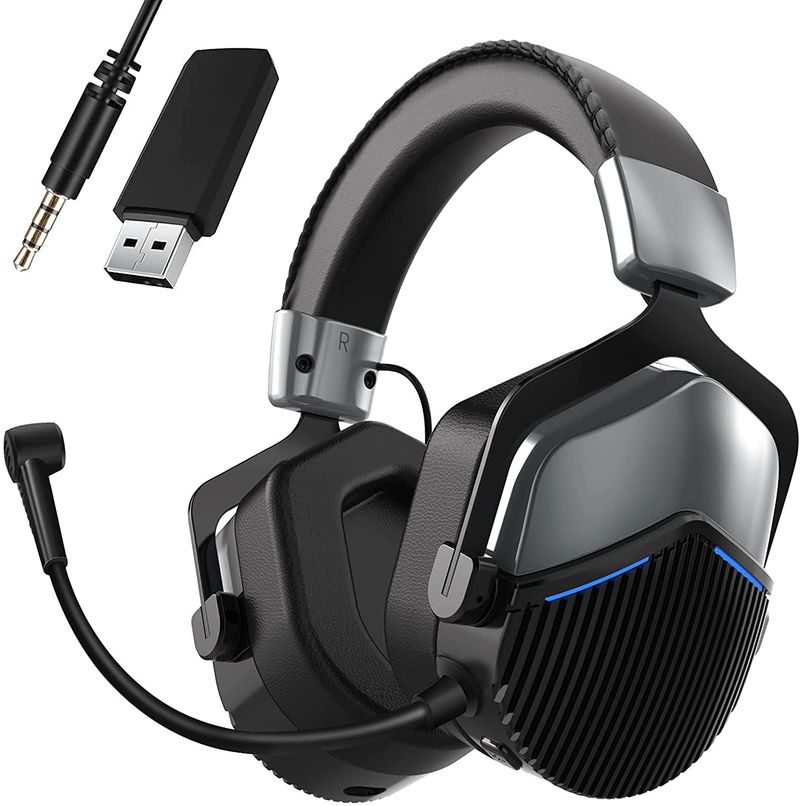 BEAVIOO HW02 5.8GHz Wireless Gaming Headset – Zero Latency, Over-Ear Headphones With Detachable Mic, Universal Compatibility For PC/PS5/Xbox,_voghion.com