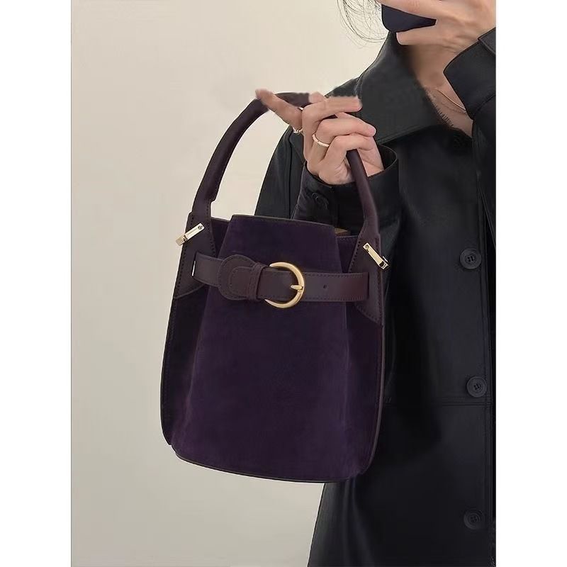Borsa a secchiello in pelle opaca Niche Design da donna, piccola borsa a tracolla in stile Ins per spartiti musicali, borsa da viaggio per mamme_voghion.com