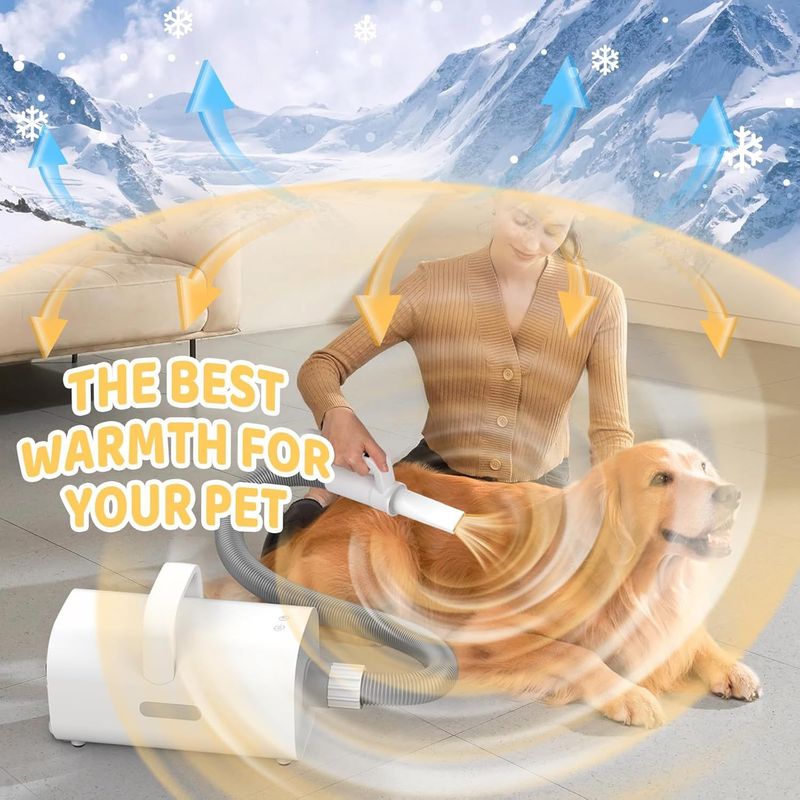 Dog Dryer,4 In 1 Dog Hair Dryer With Smart Handle, 90m/s High Velocity Negative Ion Dog Blow Dryer, Adjustable Airflow Speed And Temperature Pet Dryer For Dog Cat_voghion.com