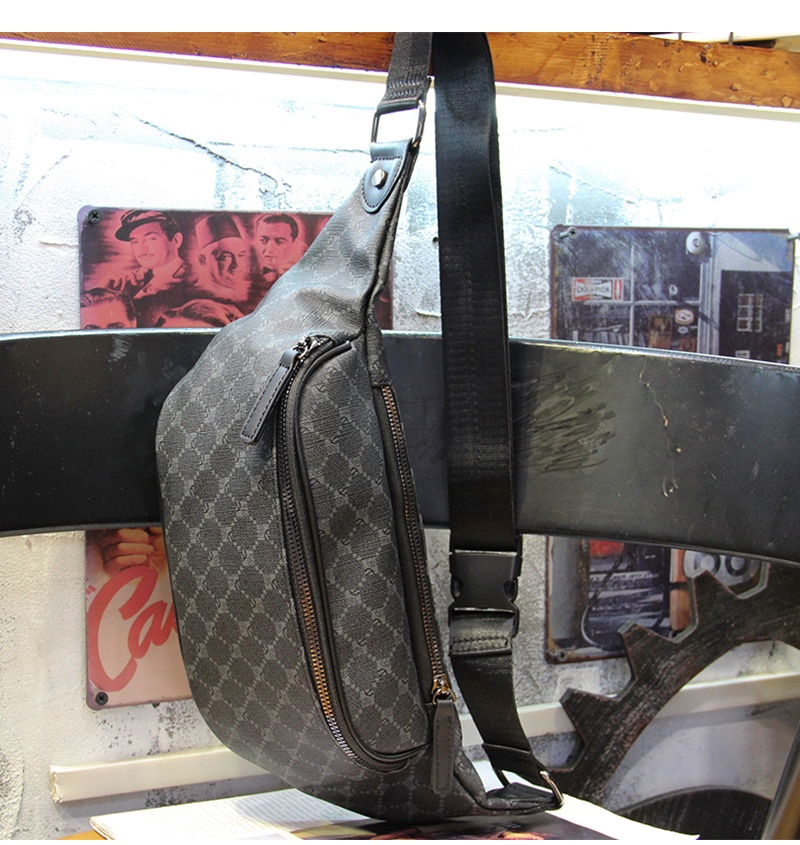 Uusi ruudullinen Rinta Urheilu Pyöräily Puhelin Vyötärö Korean Edition miesten olkapäälle rento muoti Crossbody laukku_voghion.com