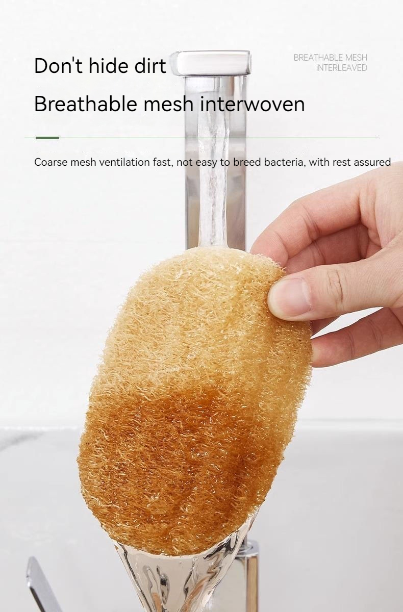 Pentole naturali, salviette, spazzole per pulizia in spugna senza olio per uso domestico, piatti compressi, piatti per lavare in peluche Luffa_voghion.com