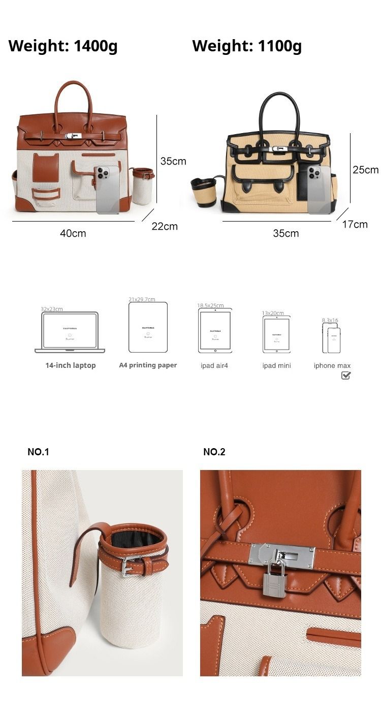 Neue Damenhandtasche mit farblich abgesetztem Patchwork-Design aus Canvas, übergroßer Platintasche, lässiger Reisetasche und mehreren Taschen._voghion.com