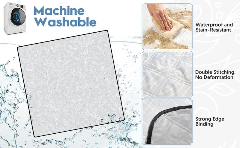 DEWUR X 200,66 cm Extra grote buitendeken, waterdicht, zanddicht, picknickmat, wasbaar, opvouwbaar, draagbaar, gras, gazon, strand_voghion.com
