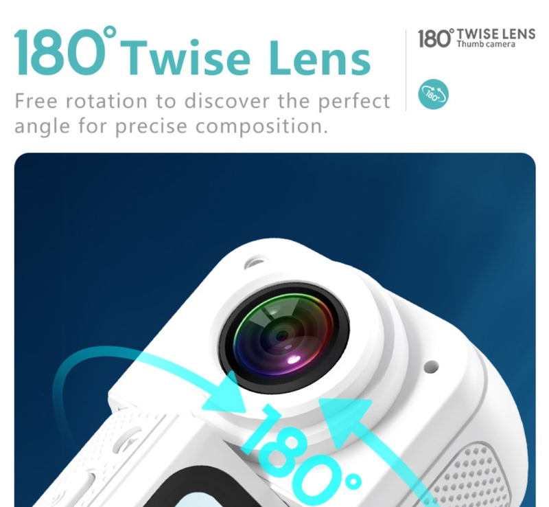 Cámara magnética para pulgar, para deportes al aire libre, grabación, ciclismo, mascotas, minicámara portátil_voghion.com