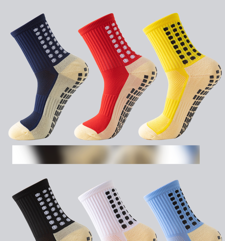 Hot Selling Professional Thickened Towel Bottom Sweat Absorbing And Deodorizing Adhesive Non Slip Sports Football Socks_voghion.com