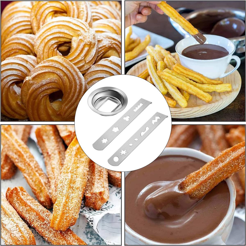 1Set Cookie Presse Aufsatz Edelstahl mit Anschlussring Cookie Maker Keks Aufsatz_voghion.com