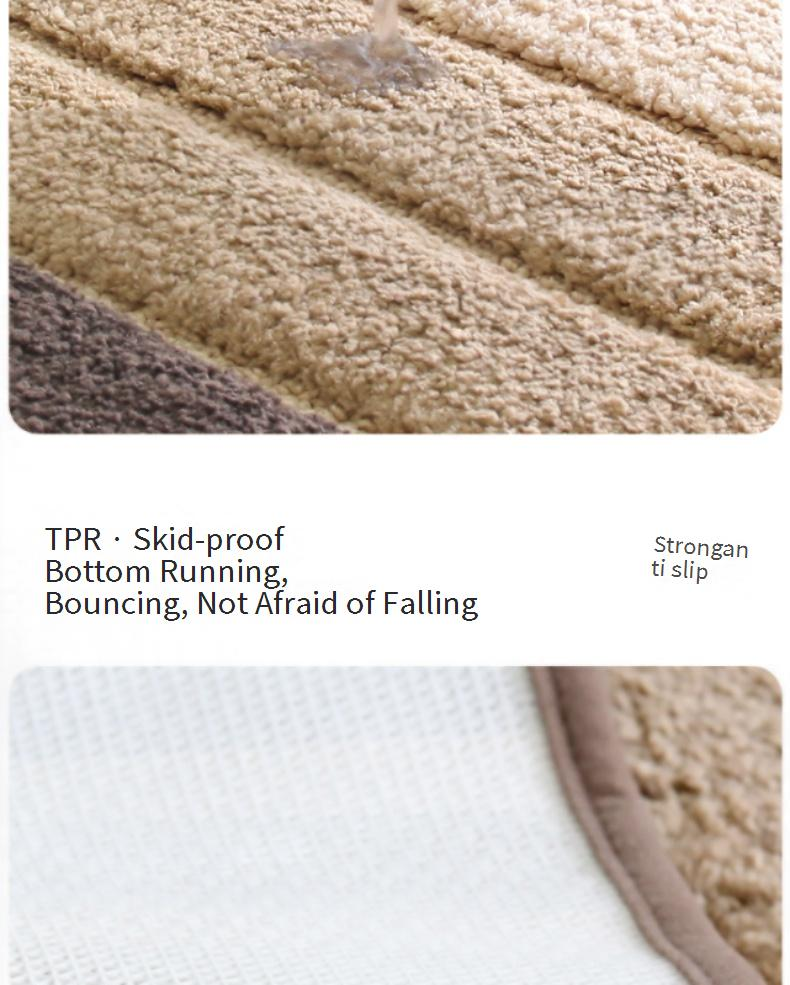 Ombre-Badezimmerteppich – super saugfähige und rutschfeste Bodenmatte für Badezimmer/Schlafzimmer/Eingangsbereich_voghion.com
