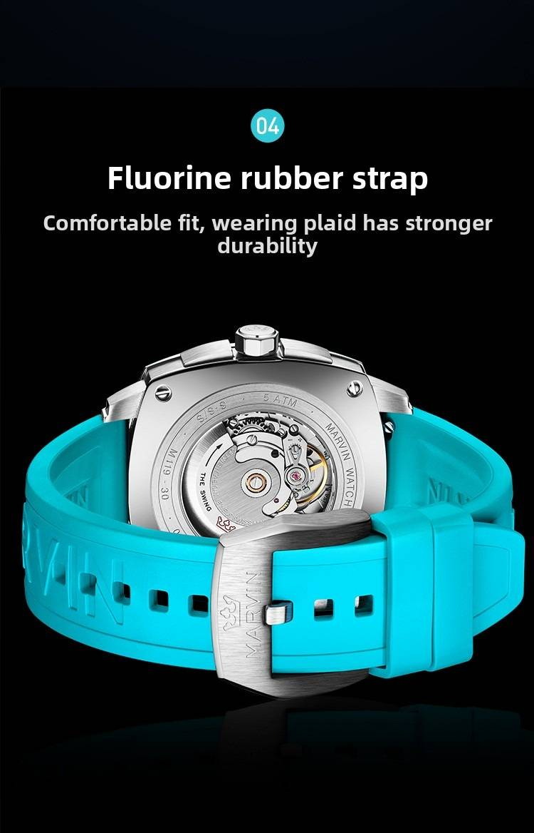 Marvin Watch: Malton Cushion Lässige, stilvolle automatische Herrenuhr_voghion.com