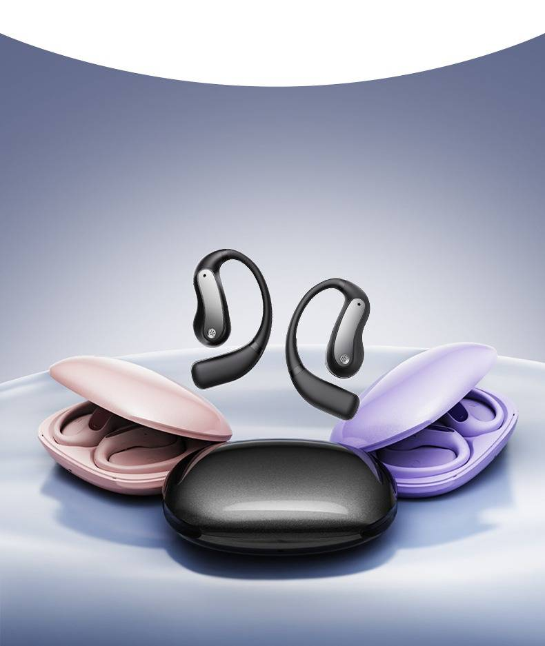 JM37 Wireless Bluetooth Earbuds With Digital Display, AI Translation, Noise Cancellation, Open-Ear Design For Sports & Travel_voghion.com