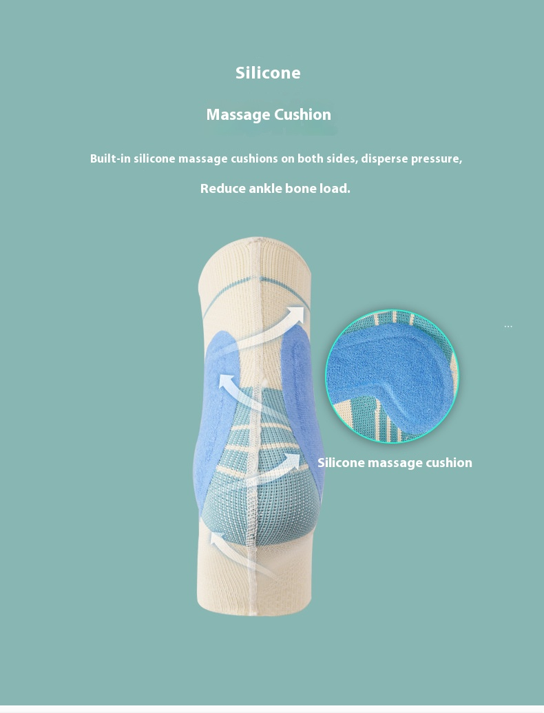 Professionelle Knöchelbandage mit Silikonpolsterung zur Vorbeugung von Verstauchungen und zur Unterstützung der Gelenke – atmungsaktive Sport-Kompressionsmanschette zum Laufen, Basketball_voghion.com