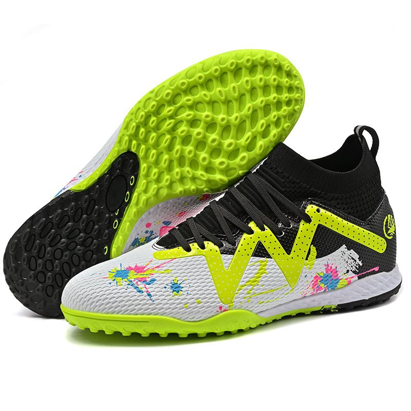 per ragazzi e ragazze, scarpe da calcio alte per bambini, scarpe da calcio per allenamento TF per ragazzi_voghion.com