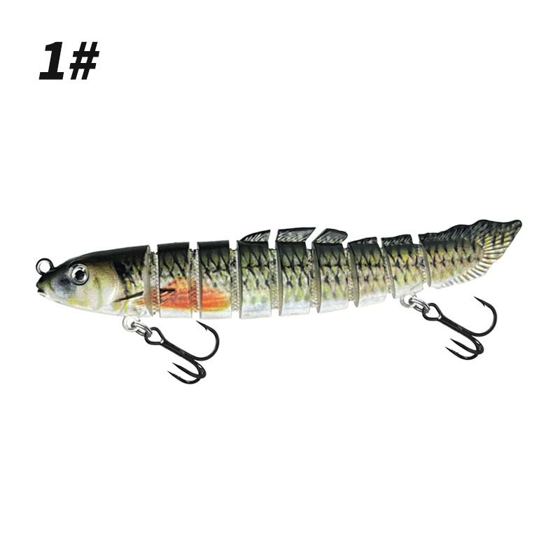 12 cm 19 g Mehrteiliger Köder Harte Schmerle Simulation 3D Gedruckter Fischköder mit neun Abschnitten_voghion.com