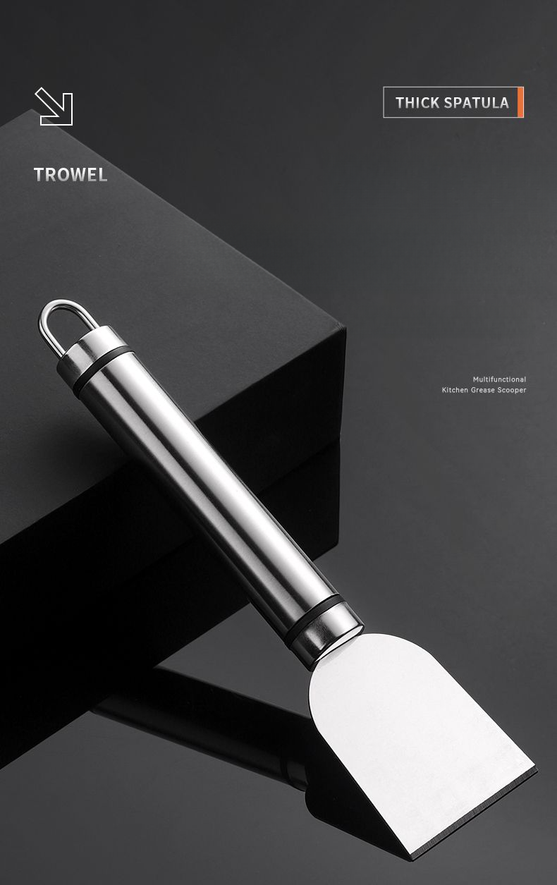 Couteau de nettoyage multifonction Sumeiguan en acier inoxydable pour réfrigérateur de cuisine, grattoir spécial pour taches d'huile et fond de casserole_voghion.com