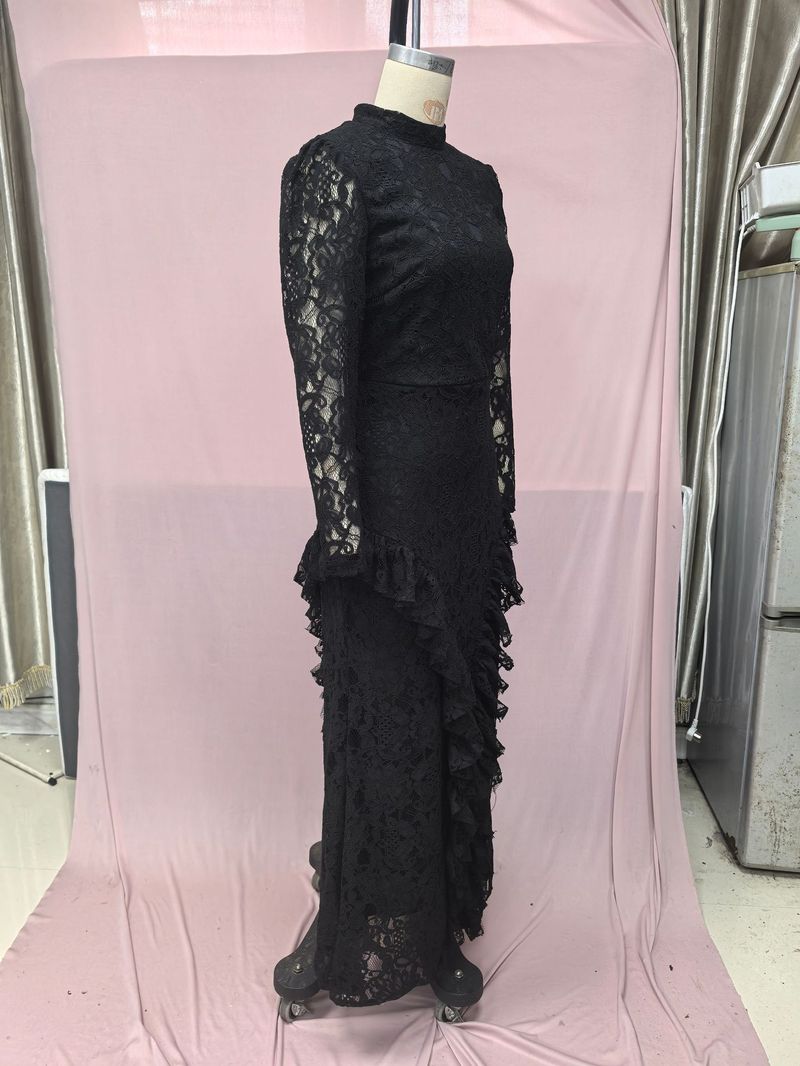 2025 New Spring Slimming Color Backless Slit Banquet Satin Dress_voghion.com