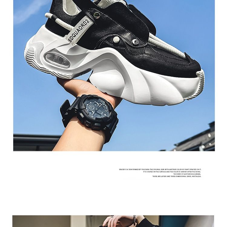 Fritidsidrottsskor för män Tennisarbete Promenadskor Träning Chunky Fashion Sneakers för män_voghion.com