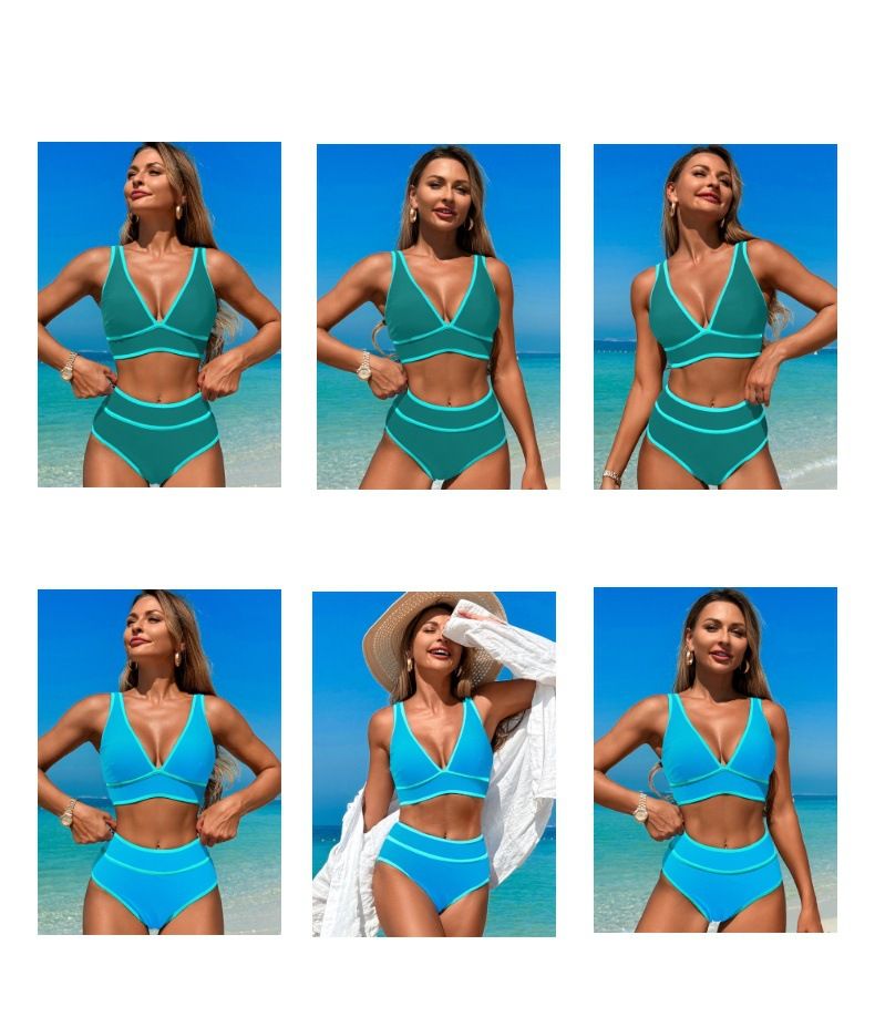 Women’s Clothing New Swimwear Pull Edge Bikini Sports Split Swimsuit Female Купальник_voghion.com